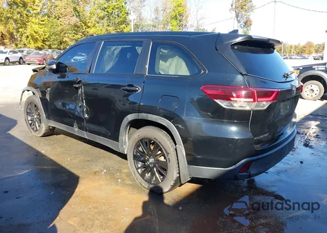 2019 Toyota Highlander Se from USA, damaged, VIN 5TDJZRFH4KS969764